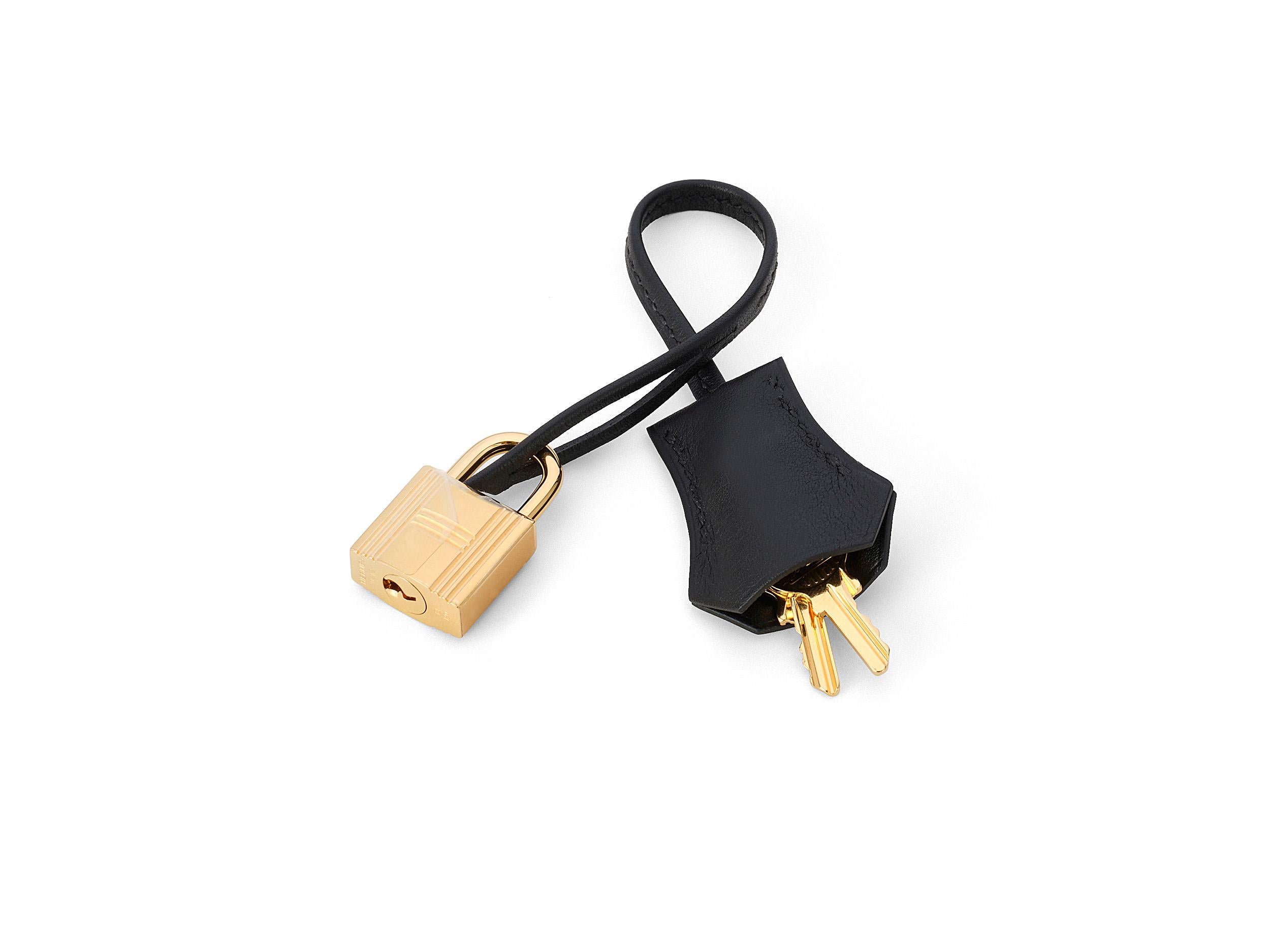 Hermès Kelly Padded 25 Noir/Black Swift Gold Hardware 4