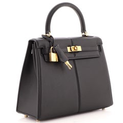 Hermes Kelly Padded Handbag Swift with Gold Hardware 25