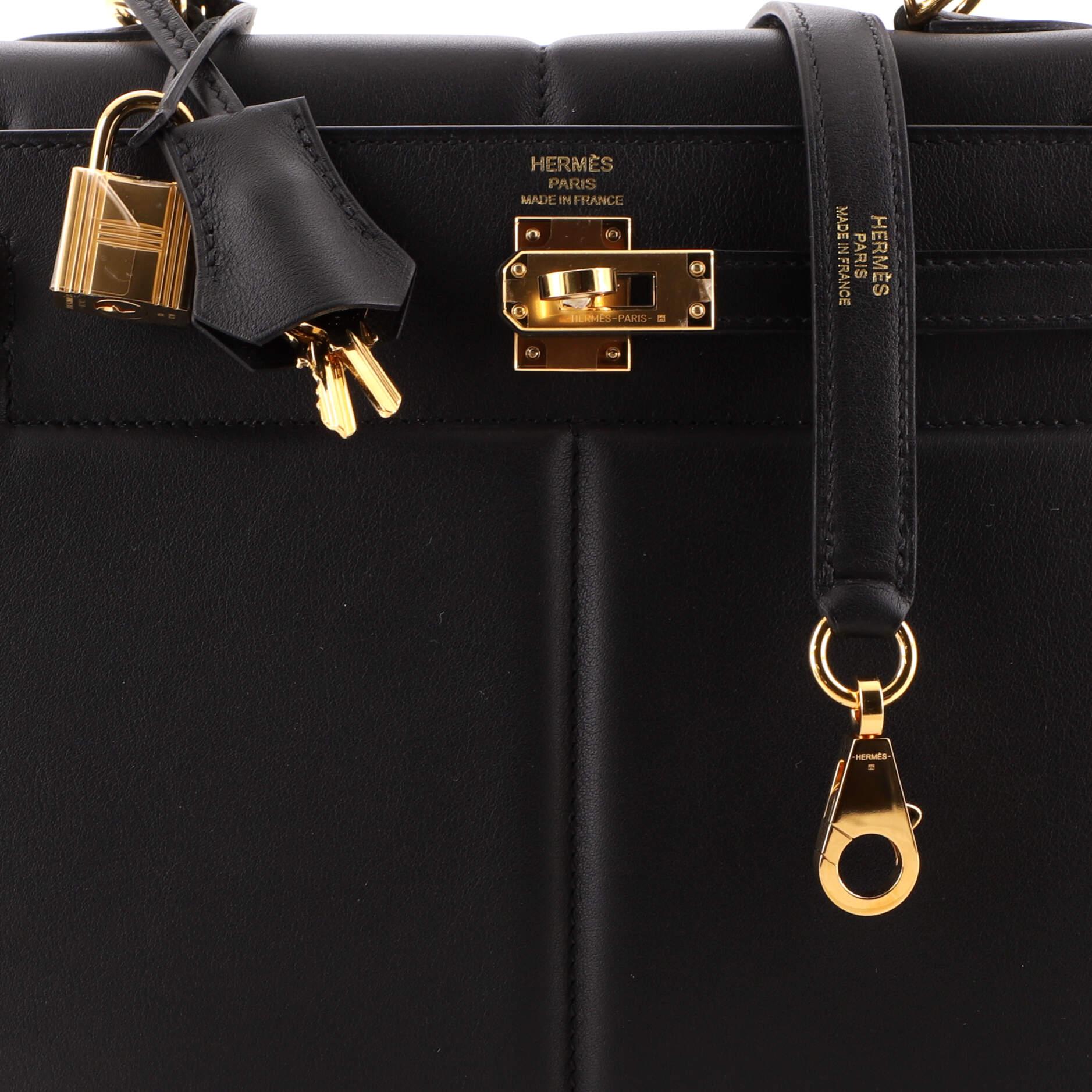 Hermes Kelly Padded Handbag Swift with Gold Hardware 25 2