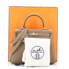 Hermes Kelly Padded Handtasche Swift mit Palladium Hardware 25