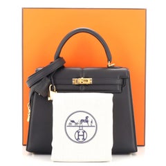 Hermes Kelly Padded Handtasche Swift mit Palladium Hardware 25