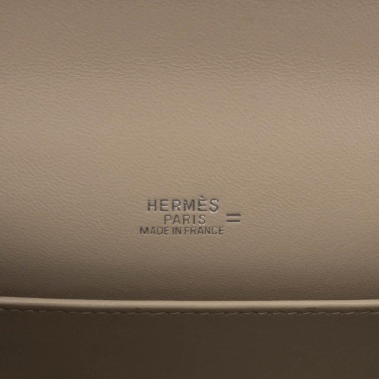Hermes Kelly Pochette Bag Ombre Lizard Clutch Palladium Hardware Very Rare 6