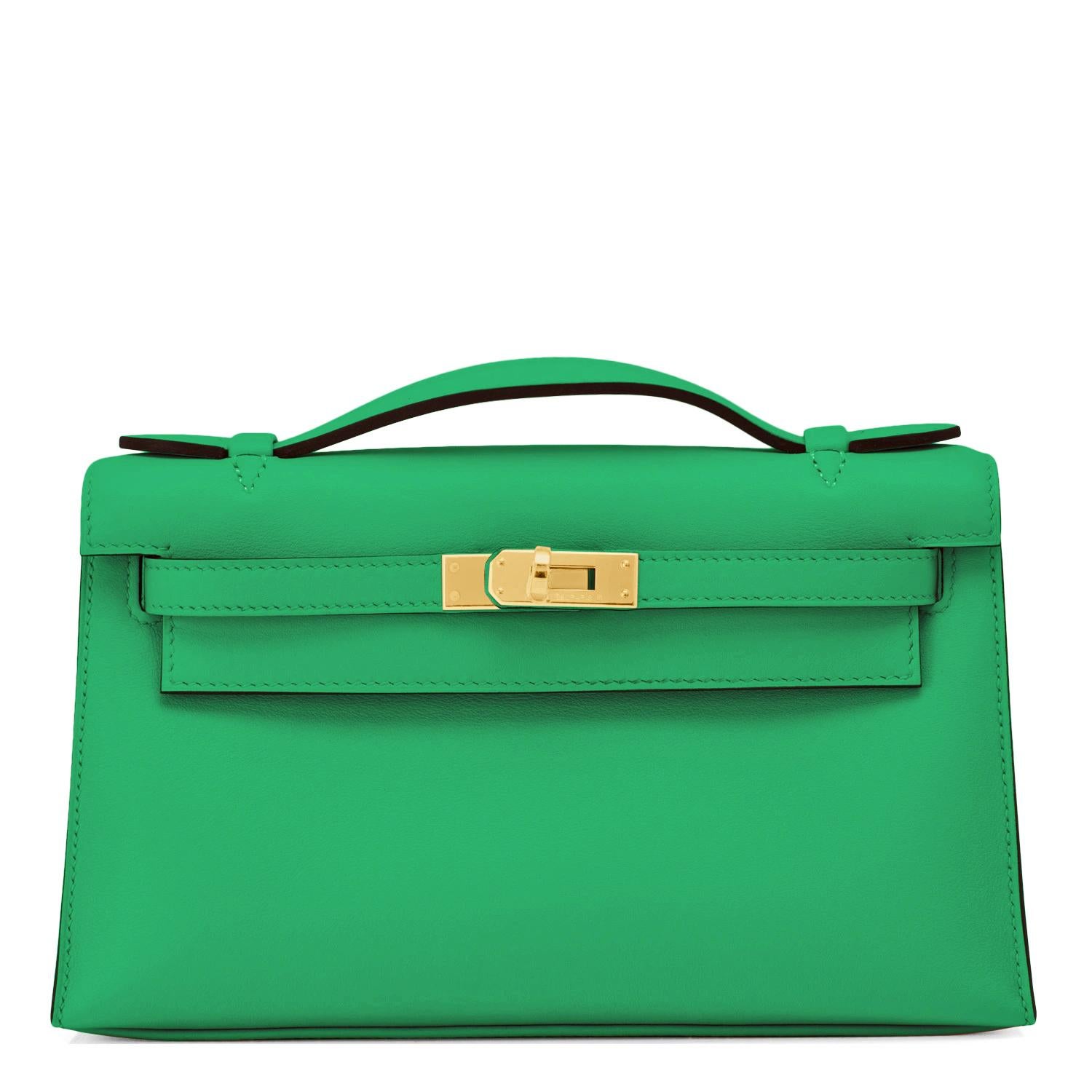 kelly green clutch