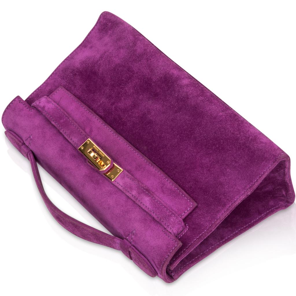 violet clutch bag
