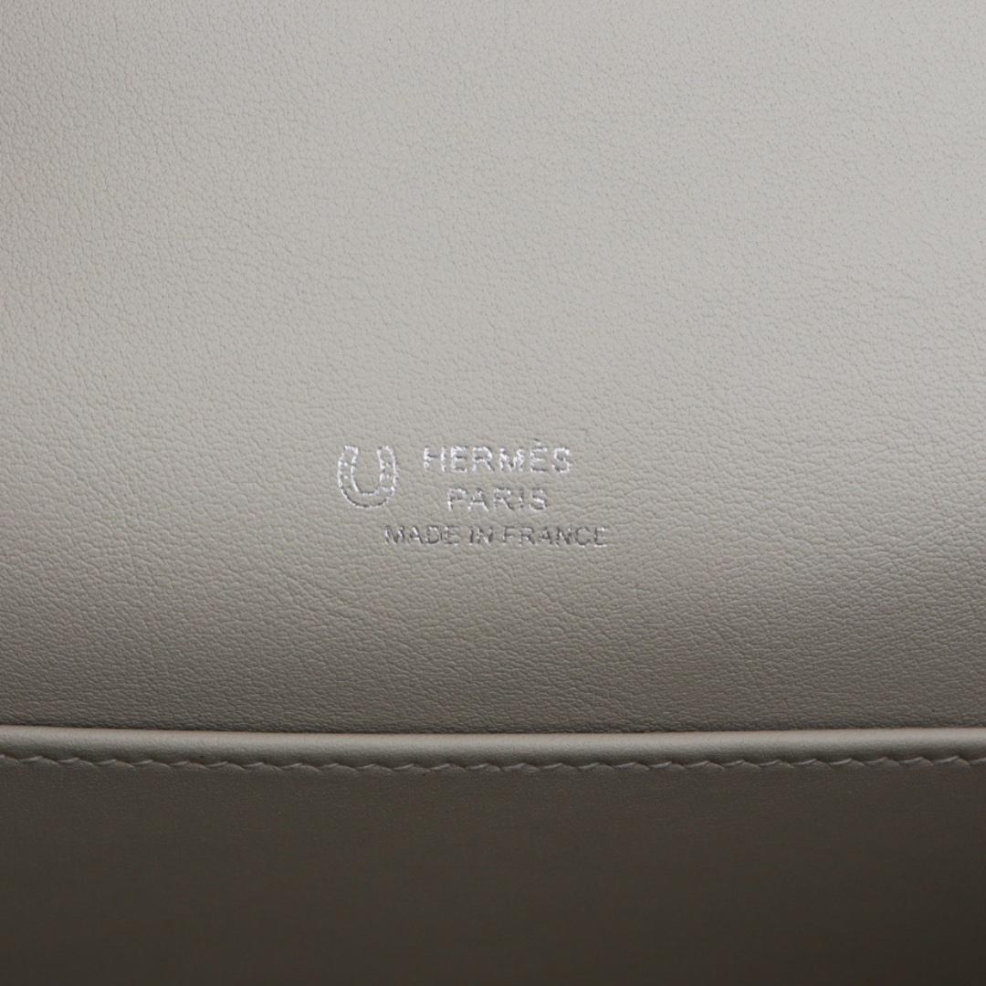 Hermès Kelly Pochette HSS Orange/Gris Perle Swift Leather Palladium Hardware For Sale 1