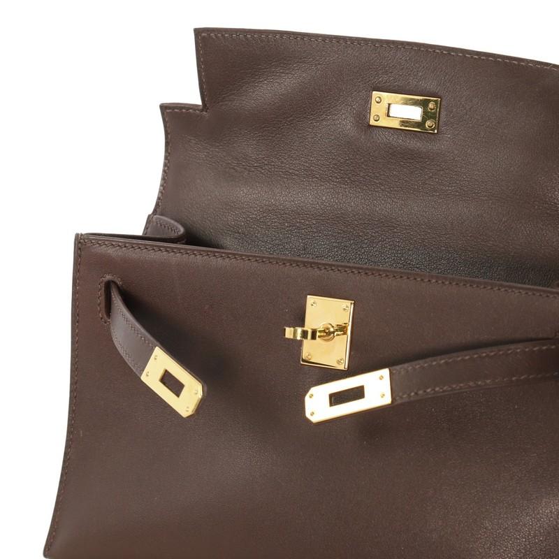 Hermes Kelly Pochette Swift  In Good Condition In NY, NY