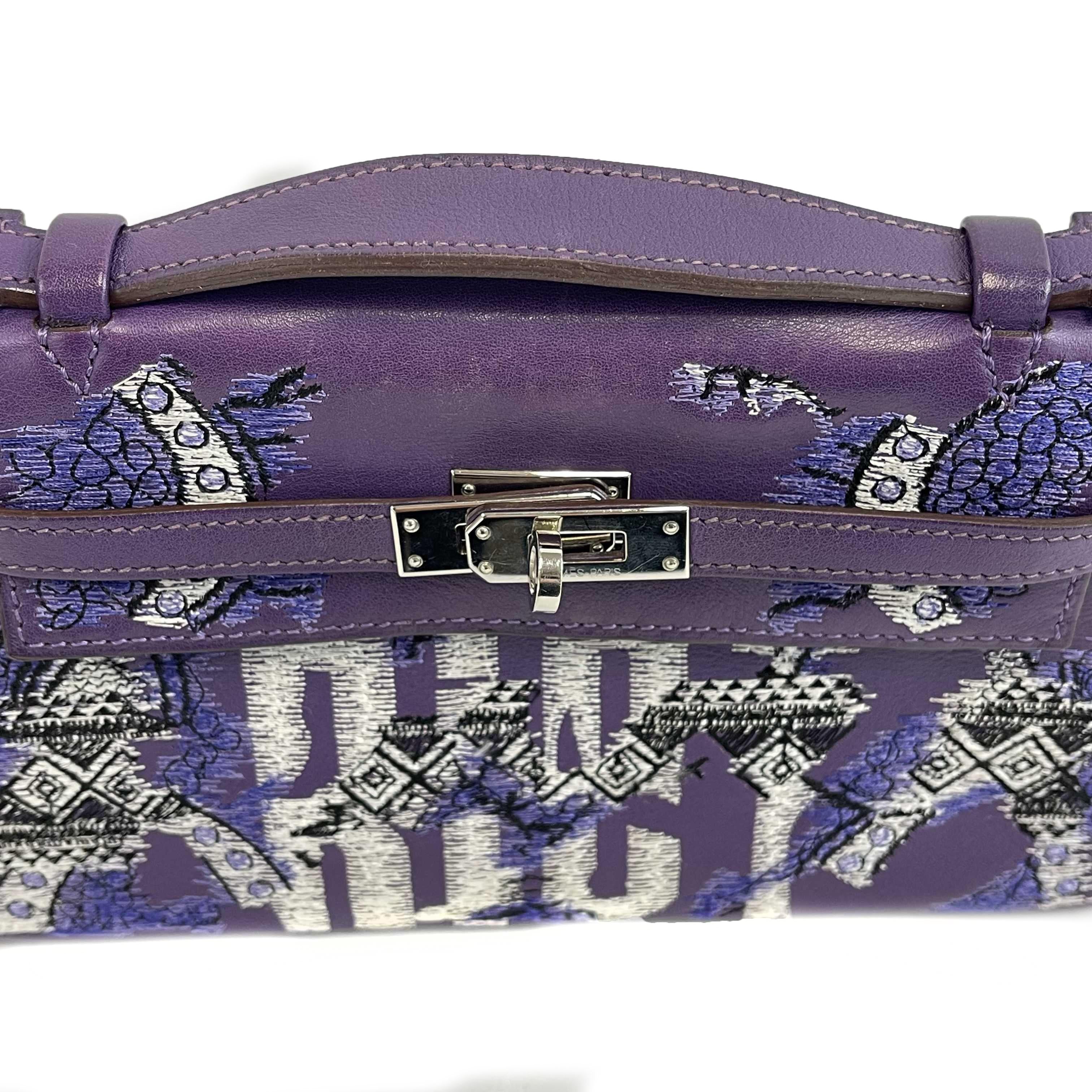 Hermes - Kelly Pochette - Ultraviolet Riot Top Handle - Kitenge Customized 6