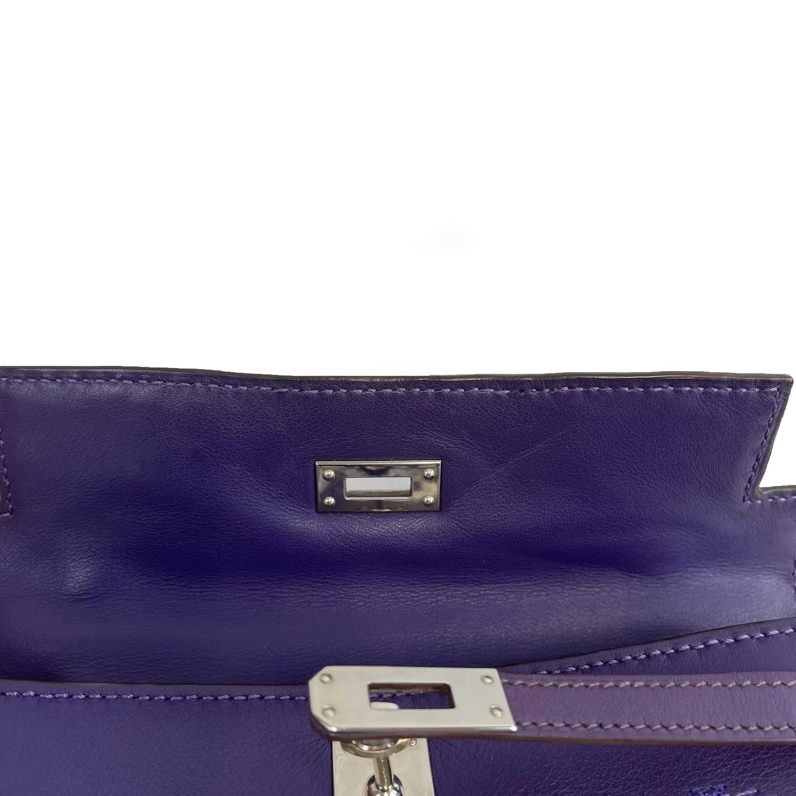 Women's Hermes - Kelly Pochette - Ultraviolet Riot Top Handle - Kitenge Customized