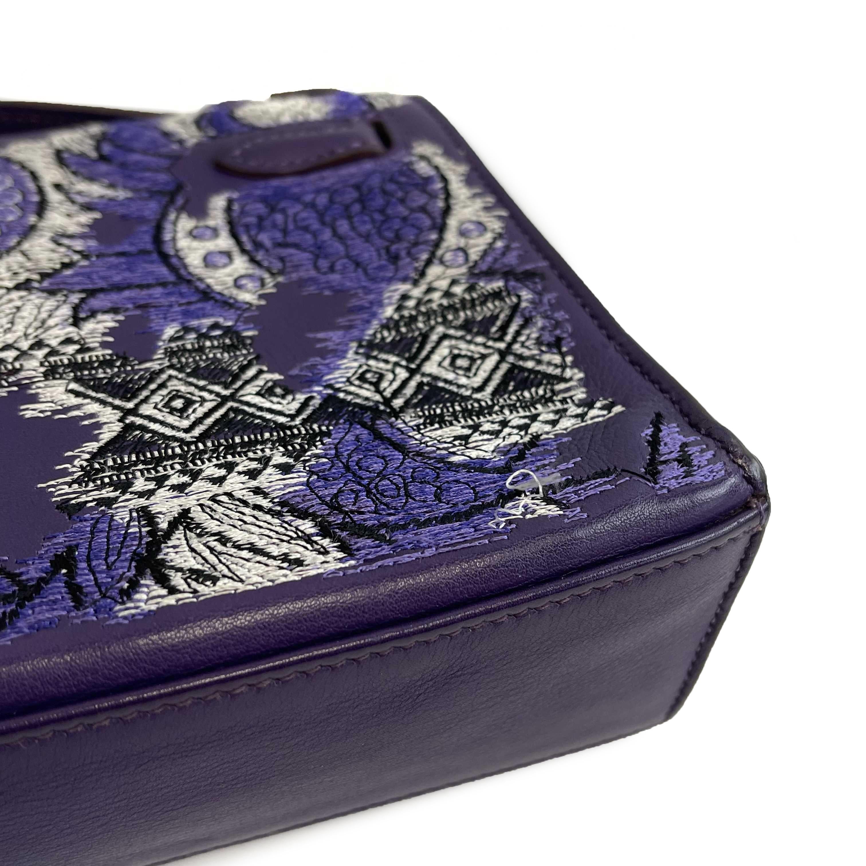Hermes - Kelly Pochette - Ultraviolet Riot Top Handle - Kitenge Customized 1