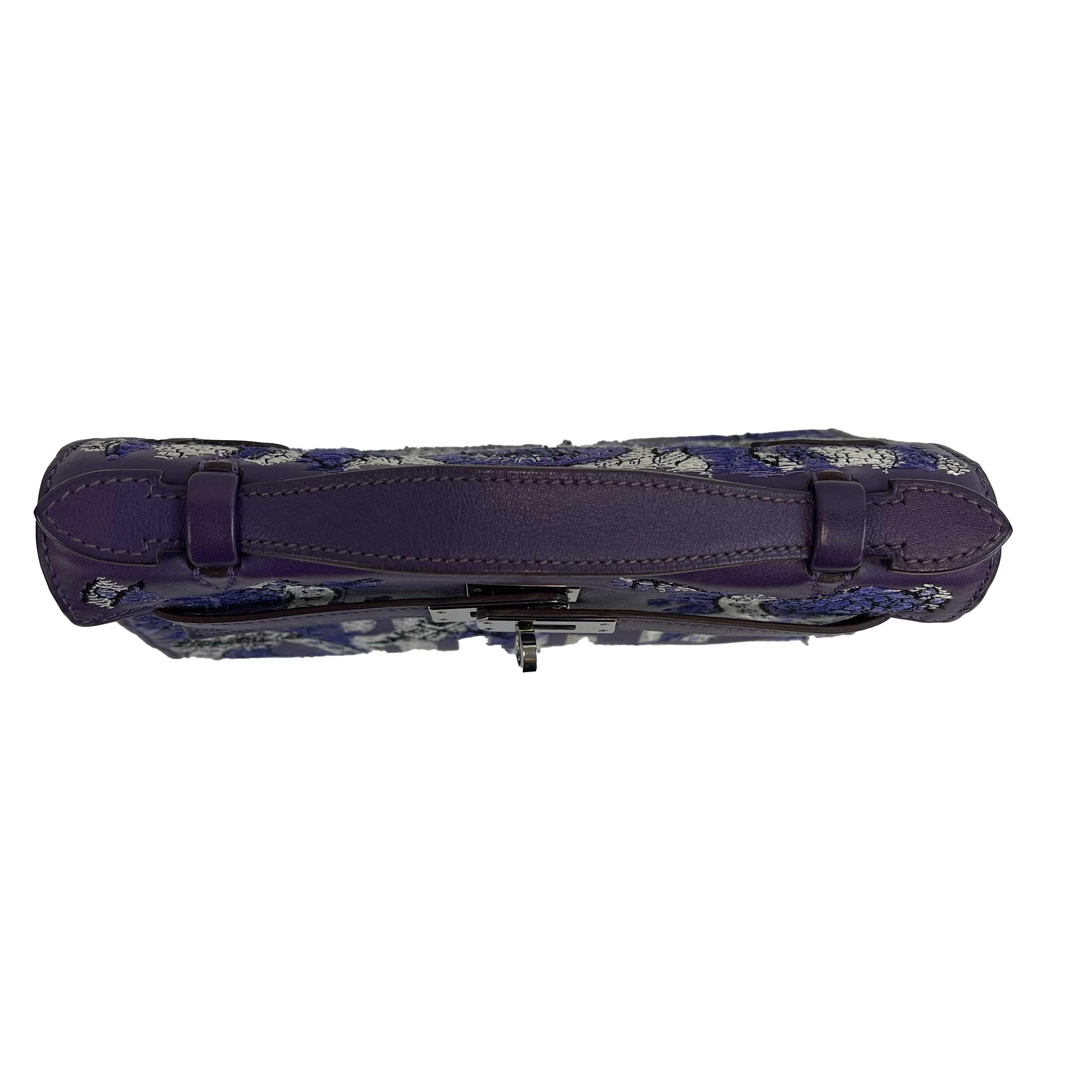 Hermes - Kelly Pochette - Ultraviolet Riot Top Handle - Kitenge Customized 4