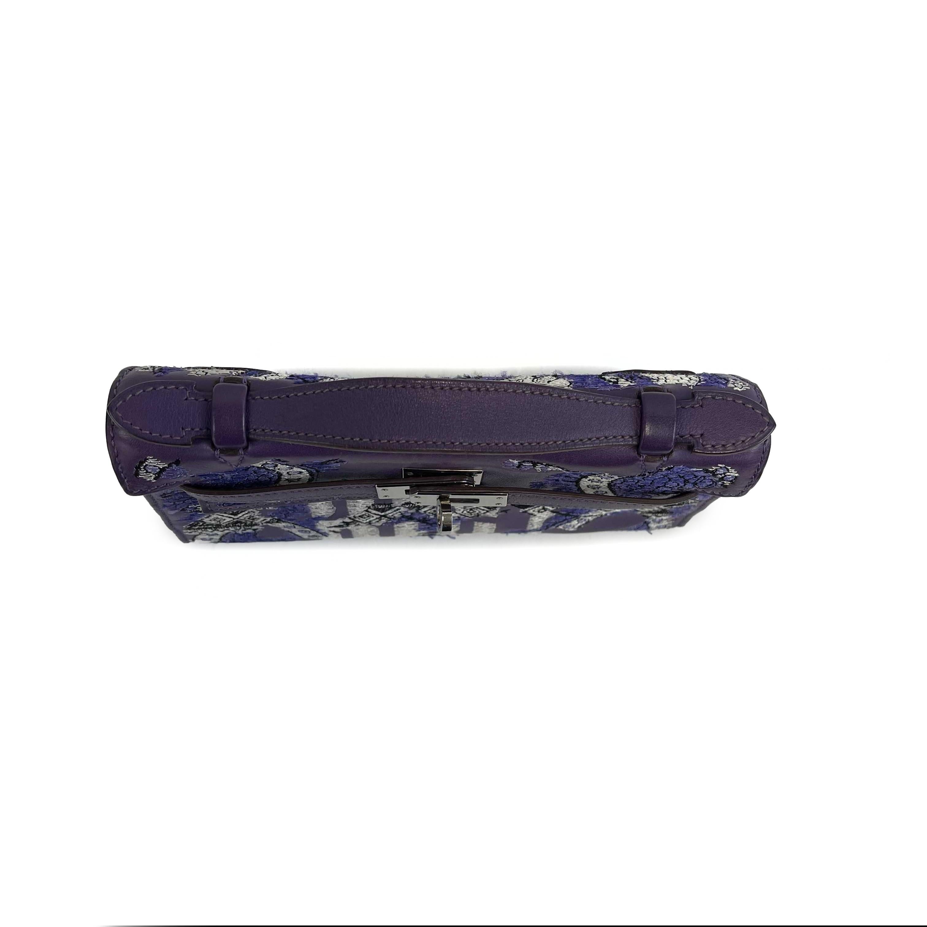 Hermes - Kelly Pochette - Ultraviolet Riot Top Handle - Kitenge Customized 5