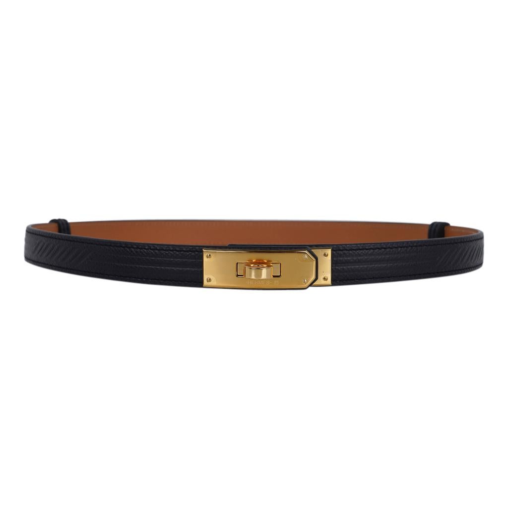 Hermes Kelly Pocket 18 Quadrige Belt Black Epsom Gold Hardware 1