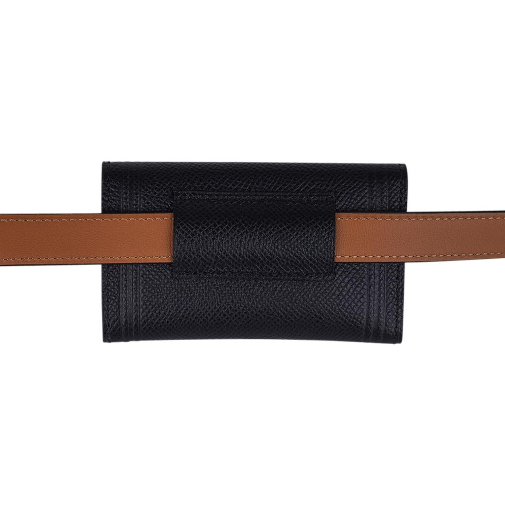 Hermes Kelly Pocket 18 Quadrige Belt Black Epsom Gold Hardware 5