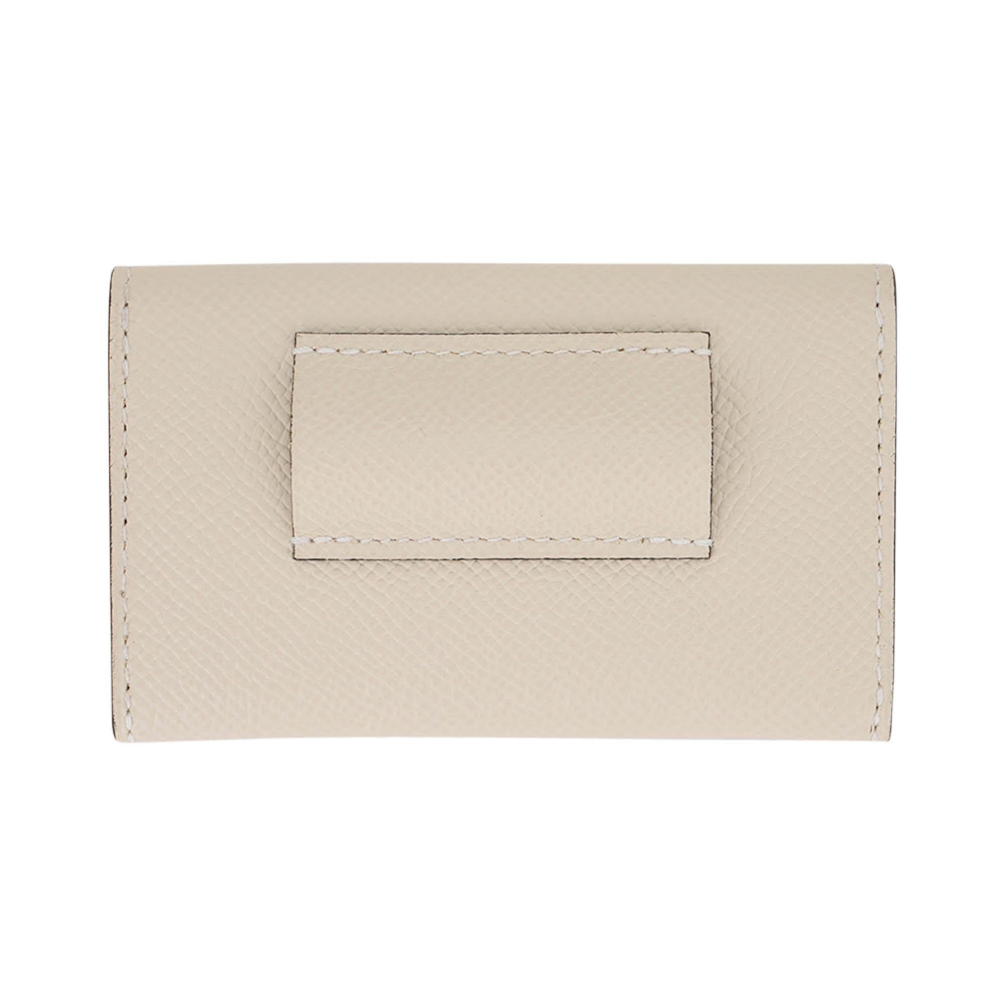 Women's Hermes Kelly Pocket Adjustable Craie Belt Gold Hardware Epsom Leather