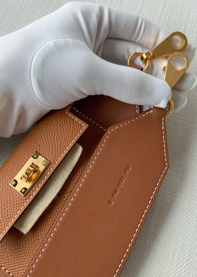 Hermes Bag Strap Kelly Pocket Gold Palladium Hardware 85 cm – Mightychic