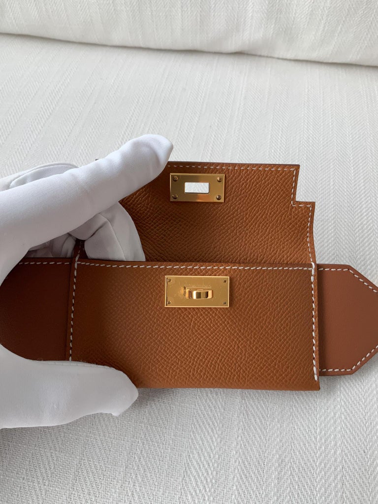 Hermès Kelly Pocket Bag Strap 50 mm, Gold With Gold Hardware, B Stamp 2023  For Sale at 1stDibs