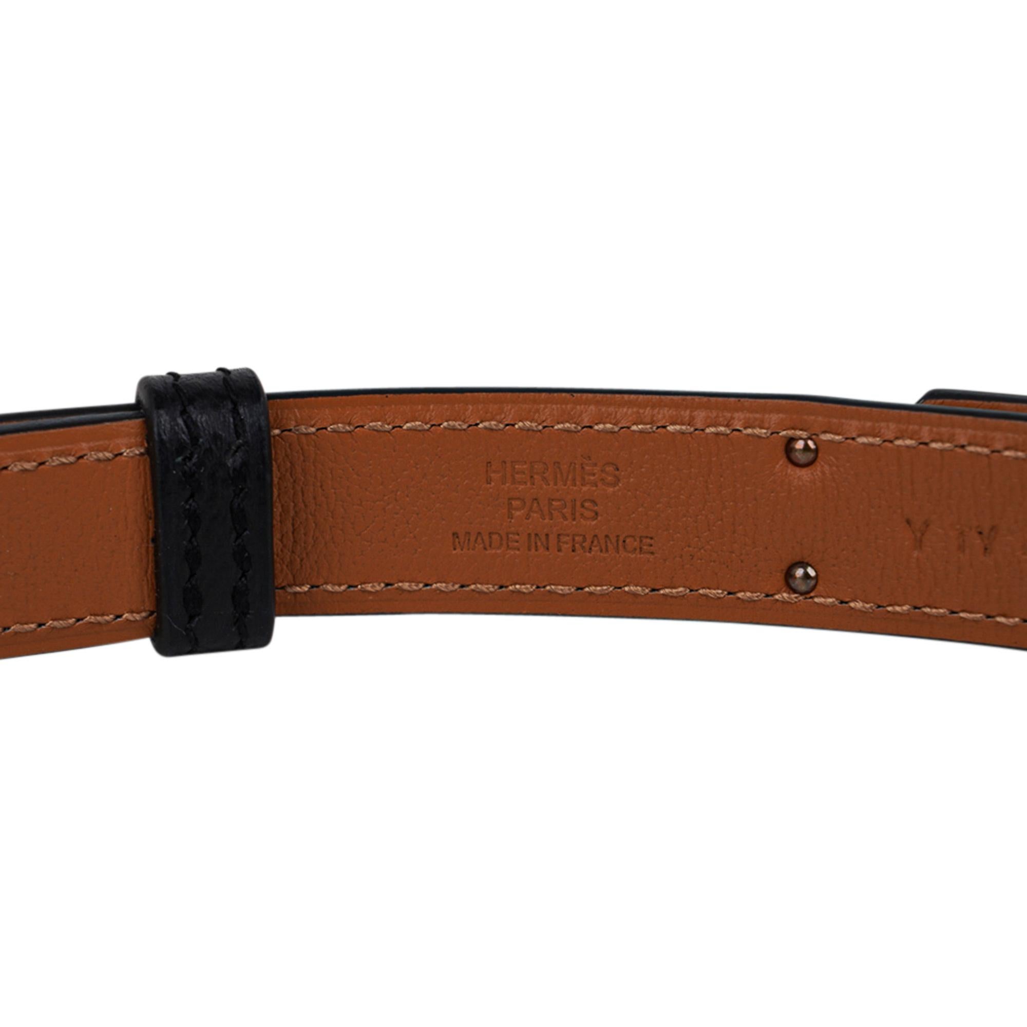 Hermes Kelly Pocket Belt Adjustable Black Epsom Leather Gold Hardware 4