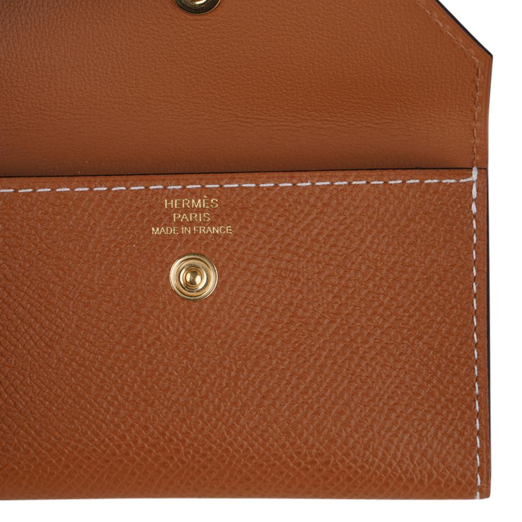 Hermes Kelly Taschengürtel Verstellbar Gold Epsom Leder Gold Hardware 2