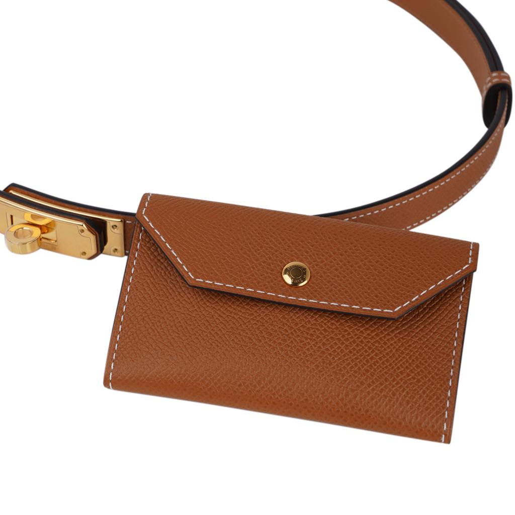 Hermes Kelly Pocket Belt Adjustable Gold Epsom Leather Gold Hardware 1