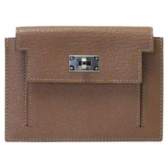 Hermes Kelly Pocket Mysore Phw Compact Wallet Light Brown For Sale