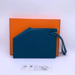 Hermes Kelly Pocket To Go Pouch Vert Bosphore Gold Hardware Clutch Stamp Y 2020