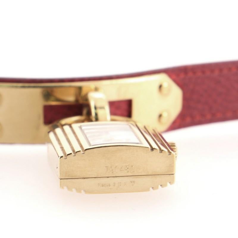 Hermes Kelly Quartz Watch Leather with Gold Hardware 20 3