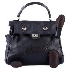 Hermès Kelly Quelle Idole Doll Bag Black Gulliver Leather Bag