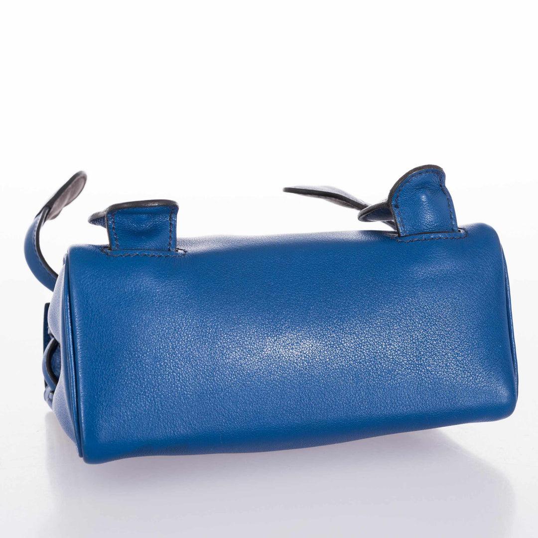 Hermès Kelly Quelle Idole Doll Bag Blue Gulliver Leather Palladium Hardware In Excellent Condition In NYC Tri-State/Miami, NY