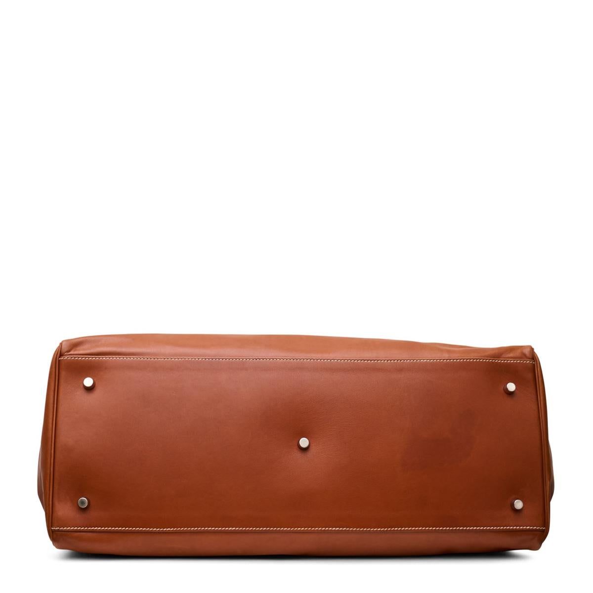 Hermès Kelly Relax 50 Fauve Sikkim PHW In condizioni buone in vendita a London, GB