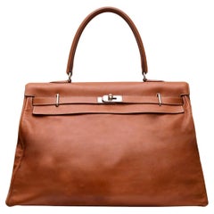 Hermès Kelly Relax 50 Fauve Sikkim PHW
