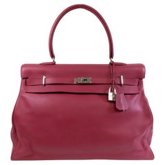 Hermès Kelly Relax 50 Ruby Swift PHW