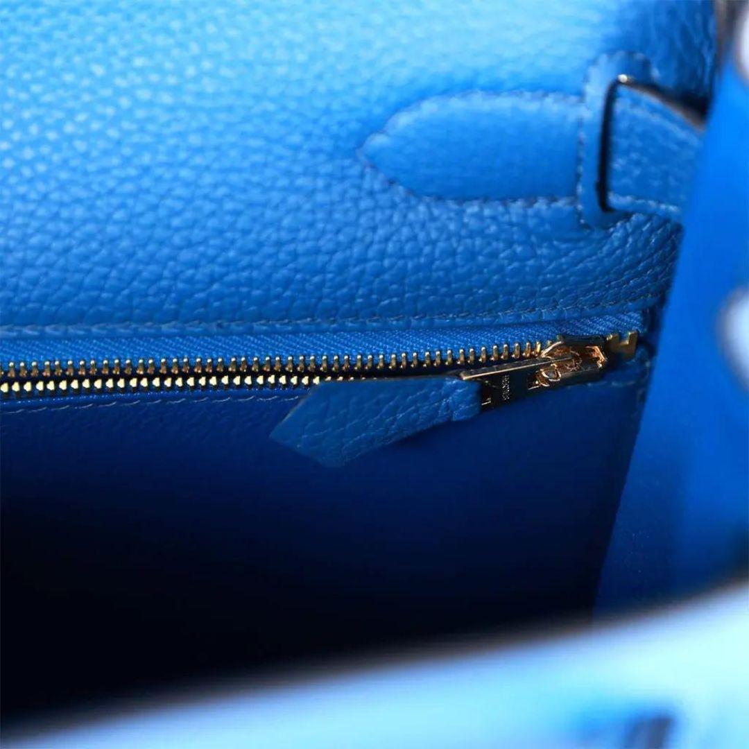 Hermes Kelly Retourne 28 Togo Bleu France Gold Hardware 1