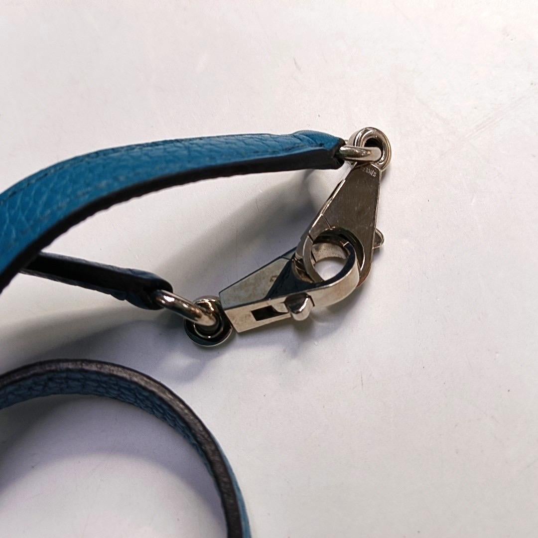 Hermes Kelly Retourne 32 Clemence Leather B3 Bleu Zanzibar Palladium Hardware 20 en vente 8