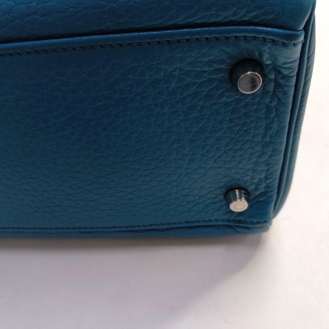 Hermes Kelly Retourne 32 Clemence Leather B3 Bleu Zanzibar Palladium Hardware 20 en vente 10