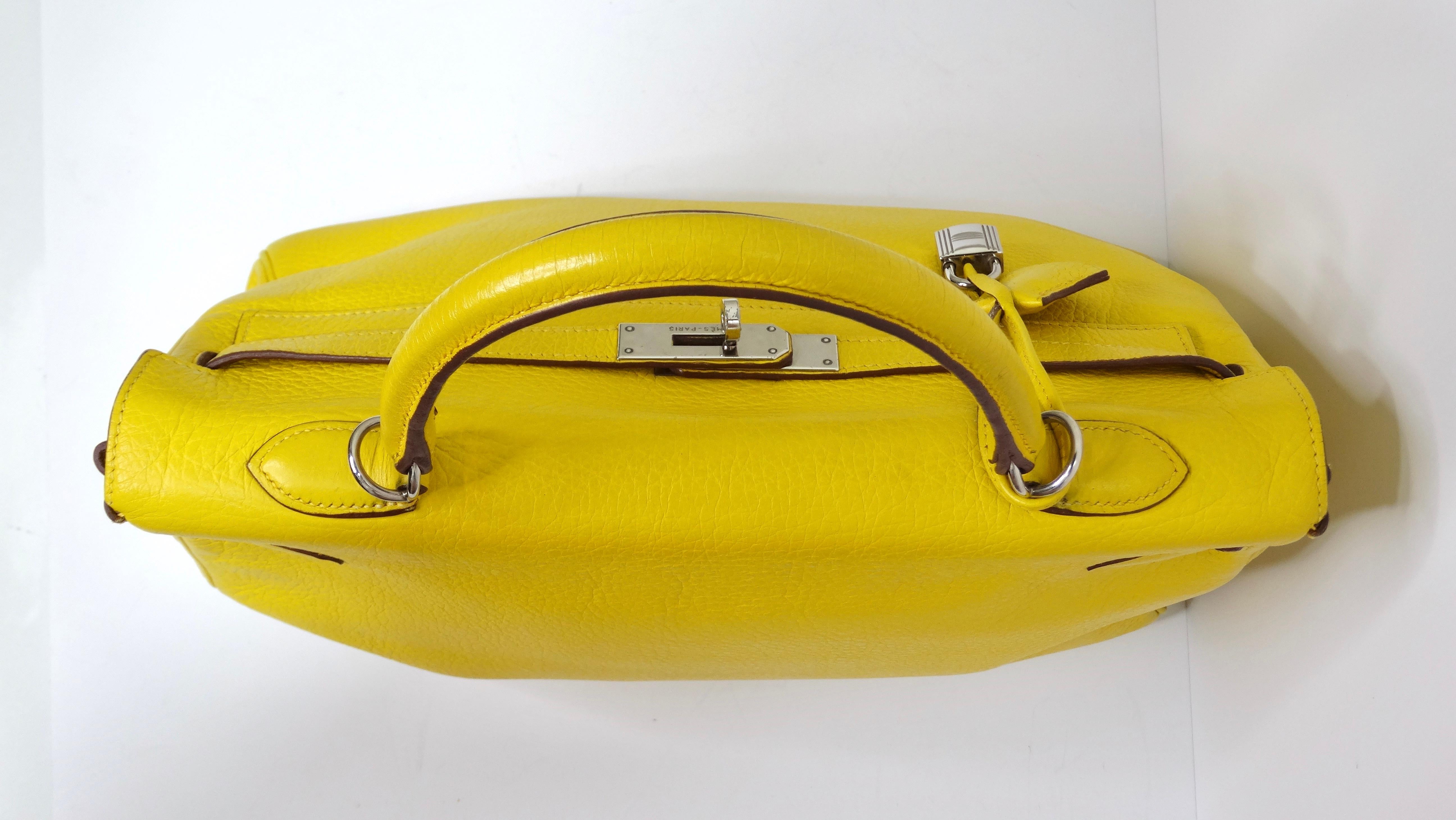 Hermès Kelly Retourne 34 Citron Togo Leather  2