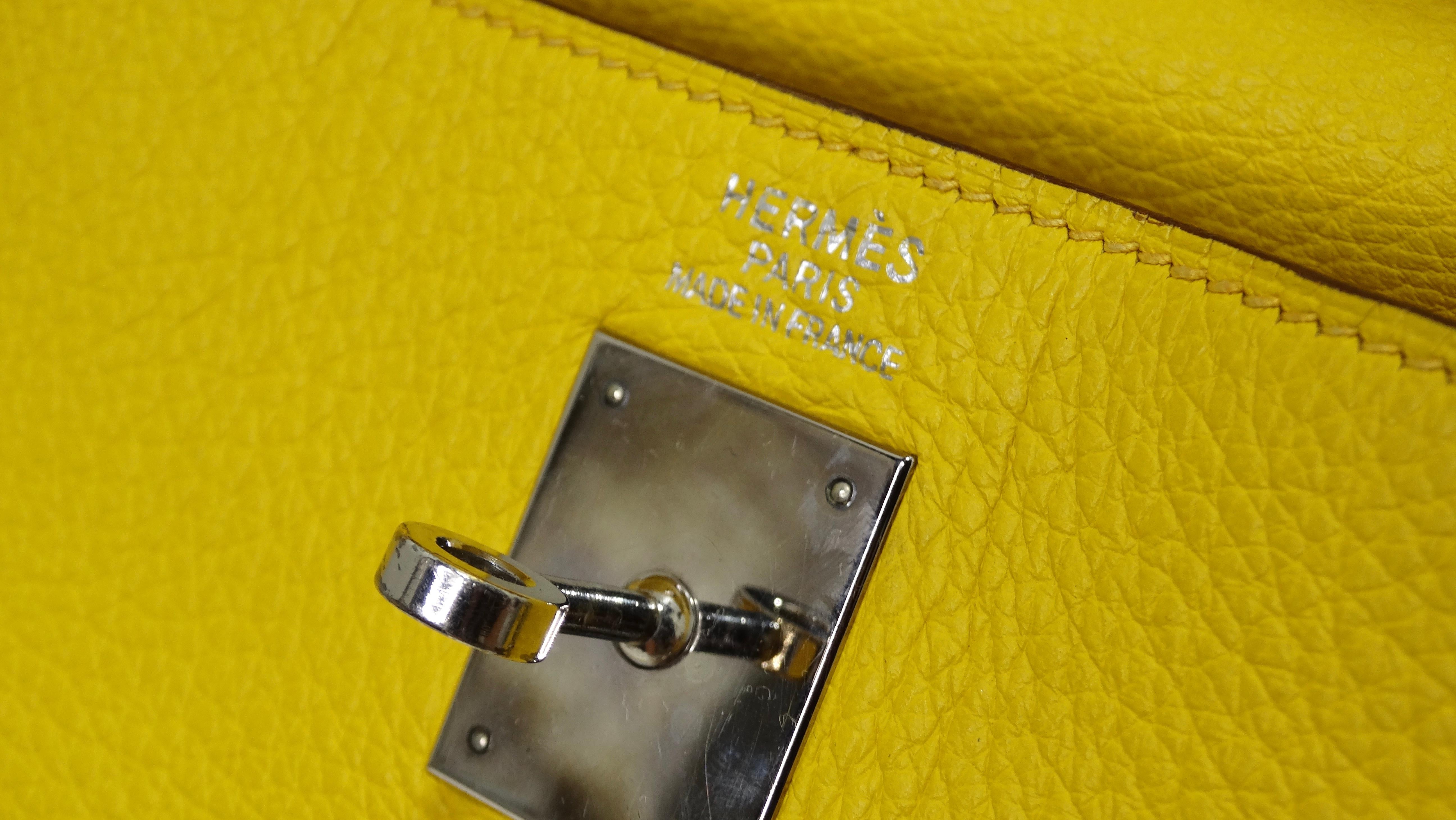 Hermès Kelly Retourne 34 Citron Togo Leather  4