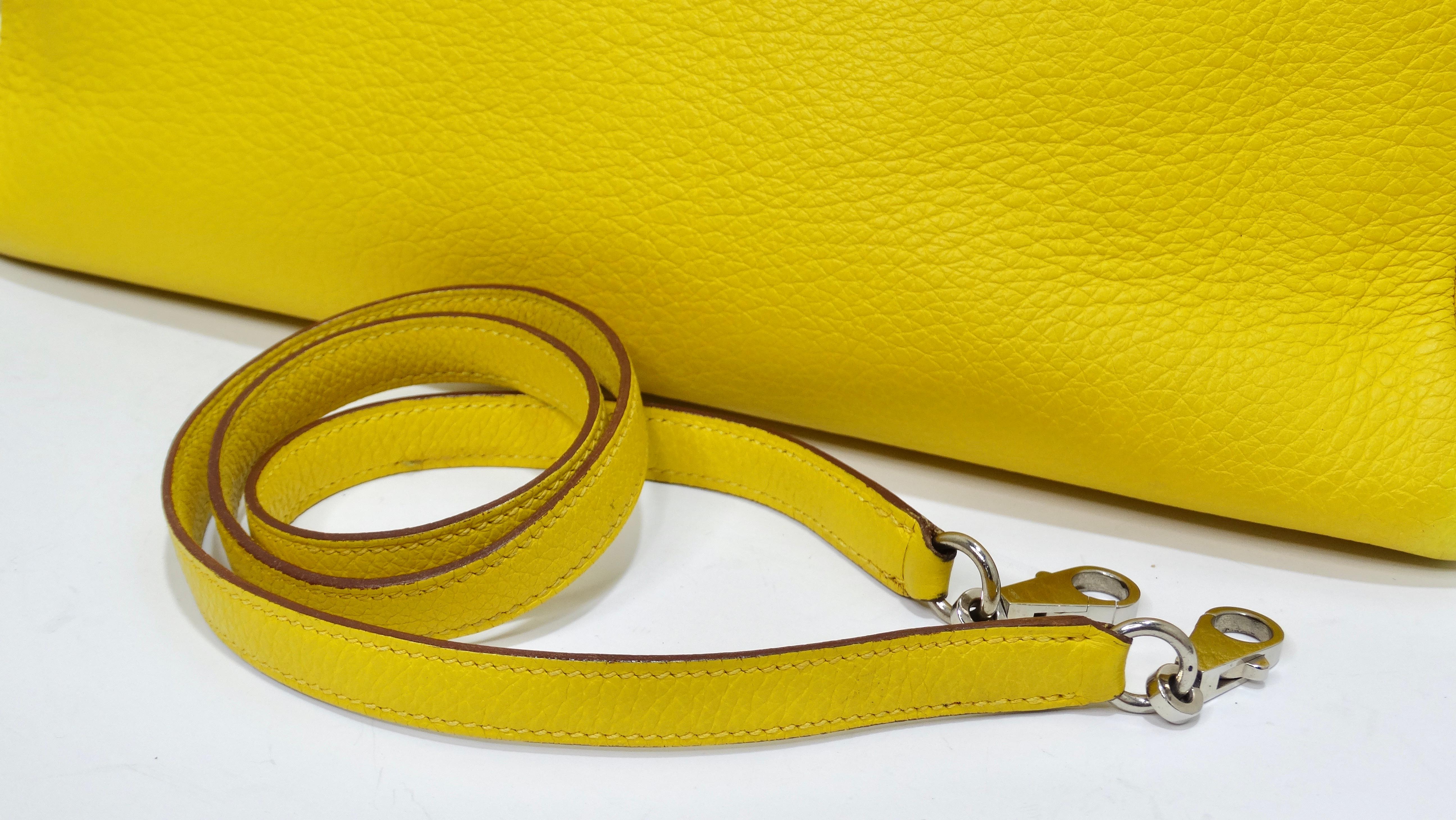 Hermès Kelly Retourne 34 Citron Togo Leather  5