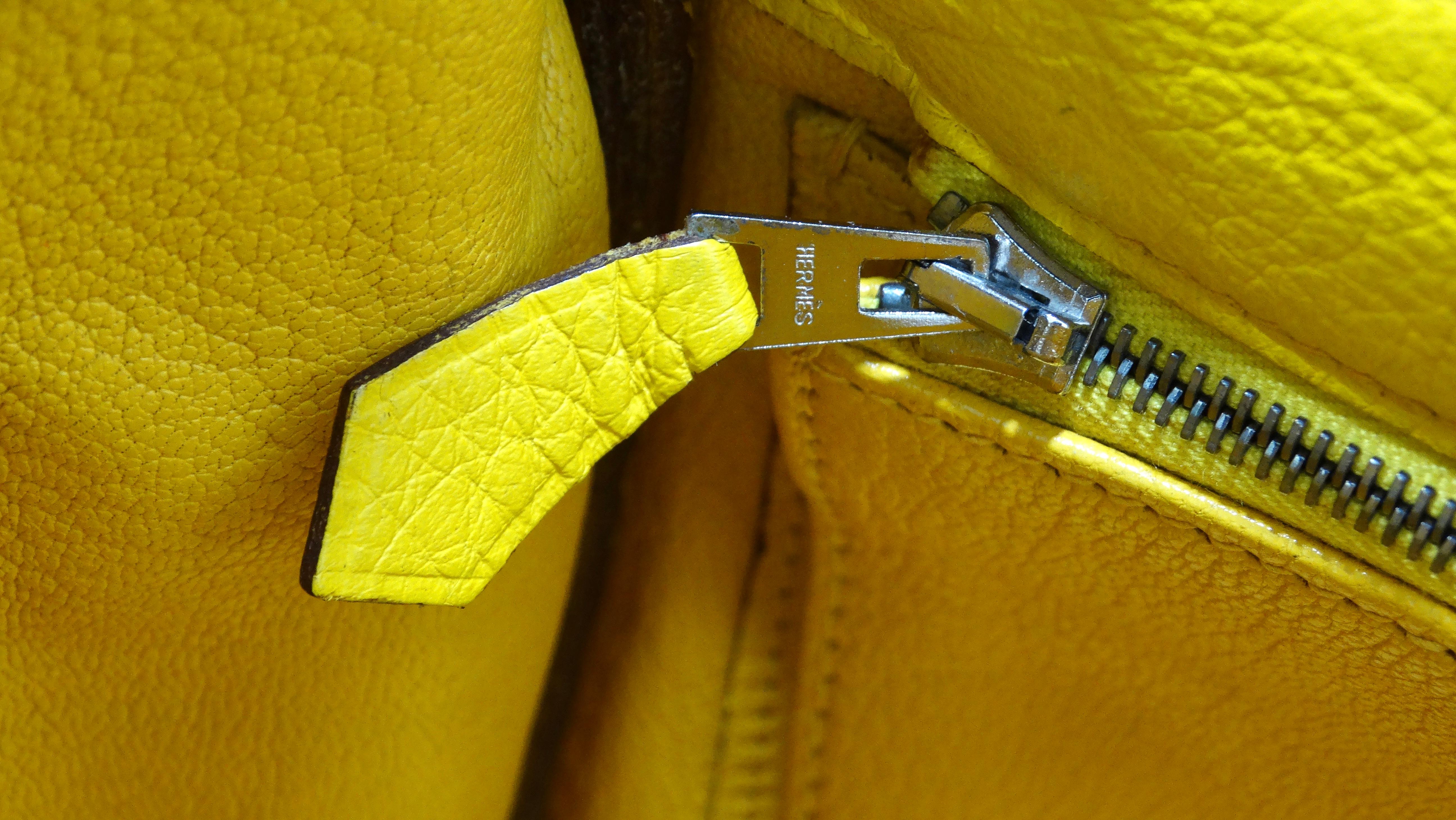 Hermès Kelly Retourne 34 Citron Togo Leather  9