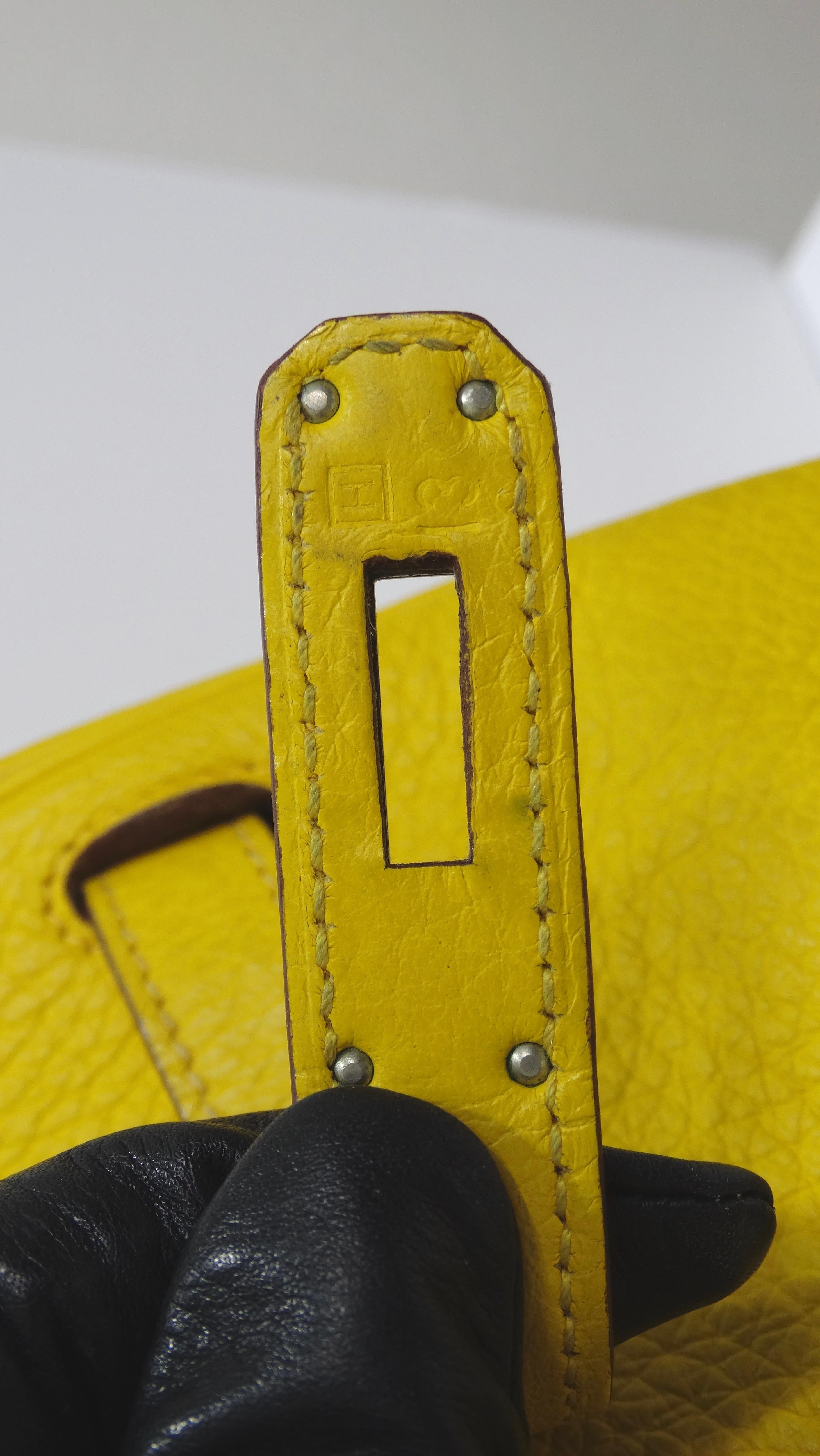 Hermès Kelly Retourne 34 Citron Togo Leather 10