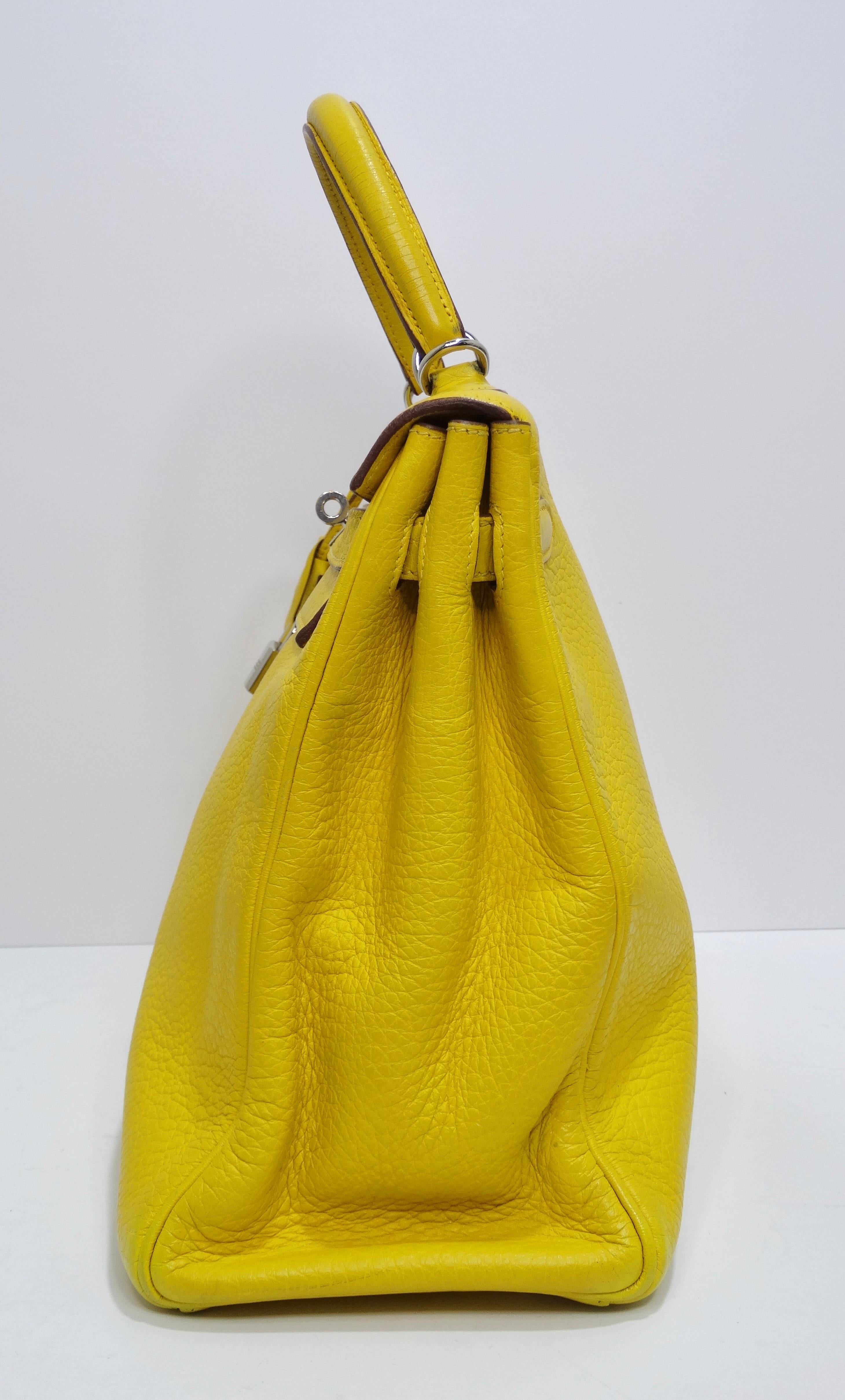 Hermès Kelly Retourne 34 Citron Togo Leather  1