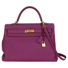 Hermes Kelly Retourne 35 Anemone Togo GH Bag