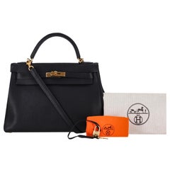 Hermes Kelly Retourne Togo Leather 32cm Bag