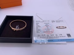 Hermès Kelly Rose Gold Full-Diamond Bracelet SH Small