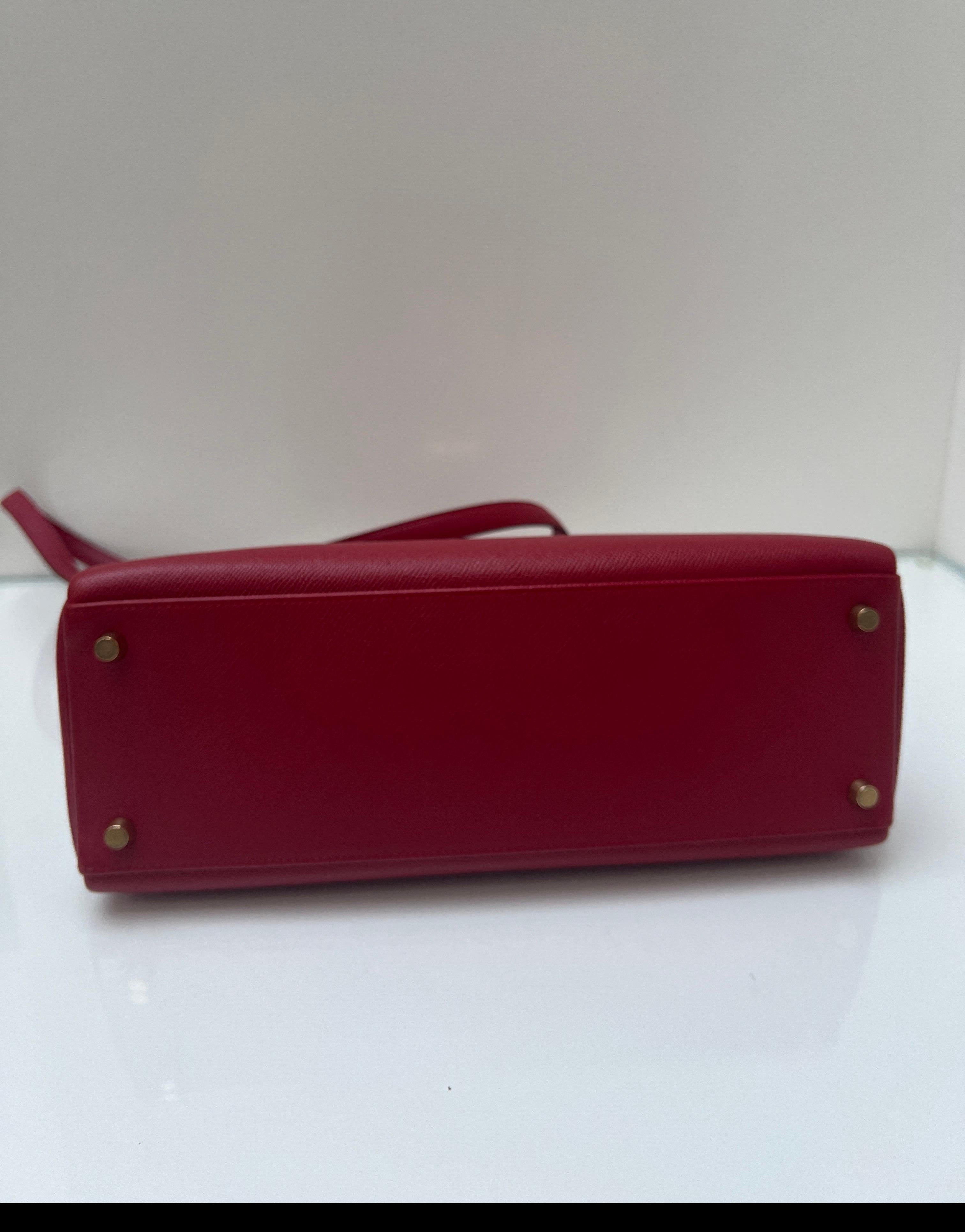 Borsa Hermes Kelly Rouge VIF 32 in vendita 5