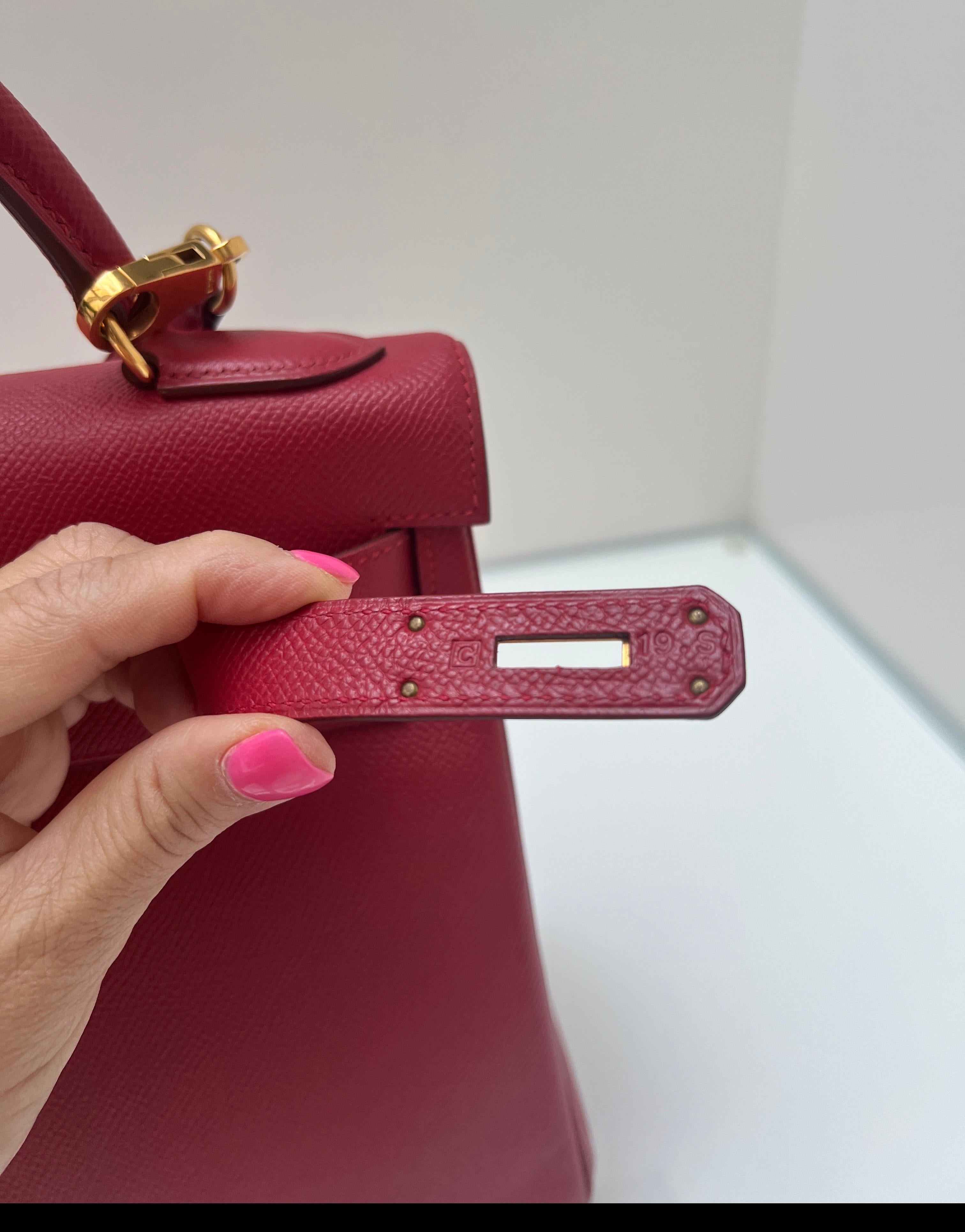 Borsa Hermes Kelly Rouge VIF 32 in vendita 8