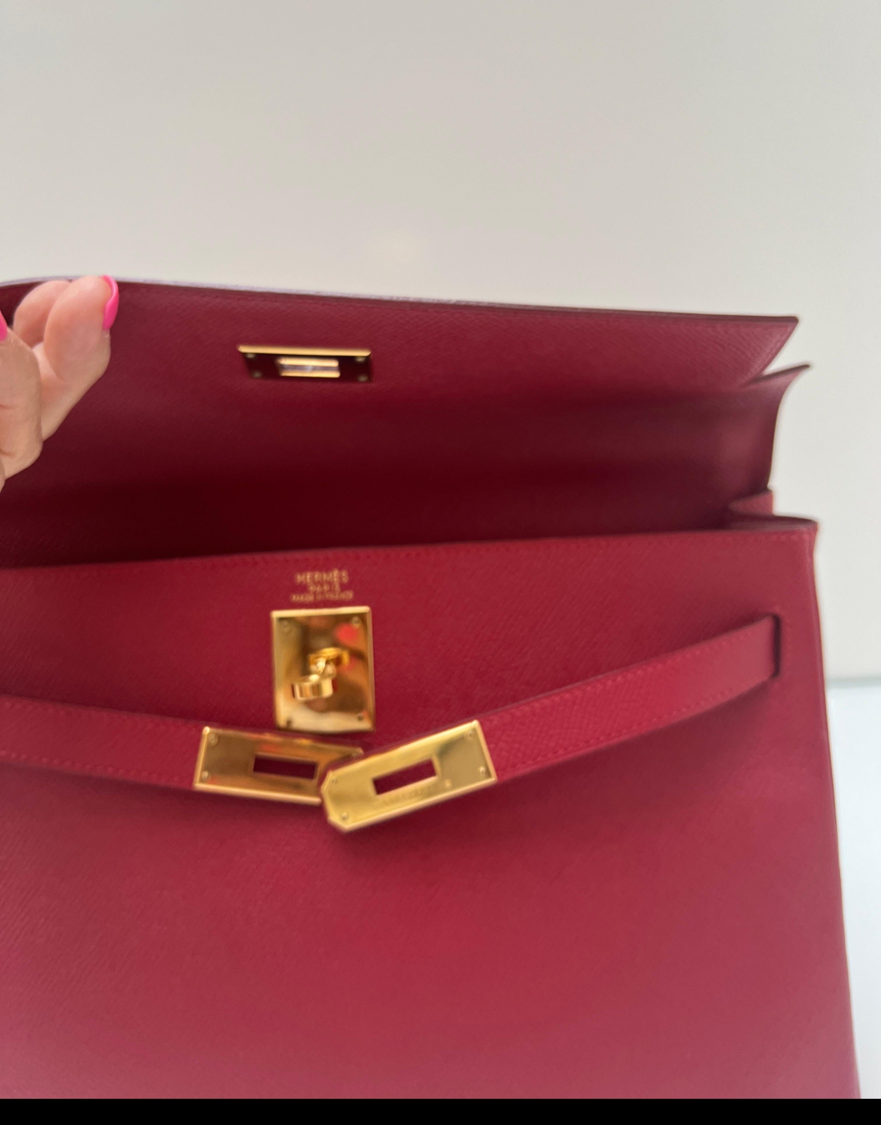 Borsa Hermes Kelly Rouge VIF 32 in vendita 9