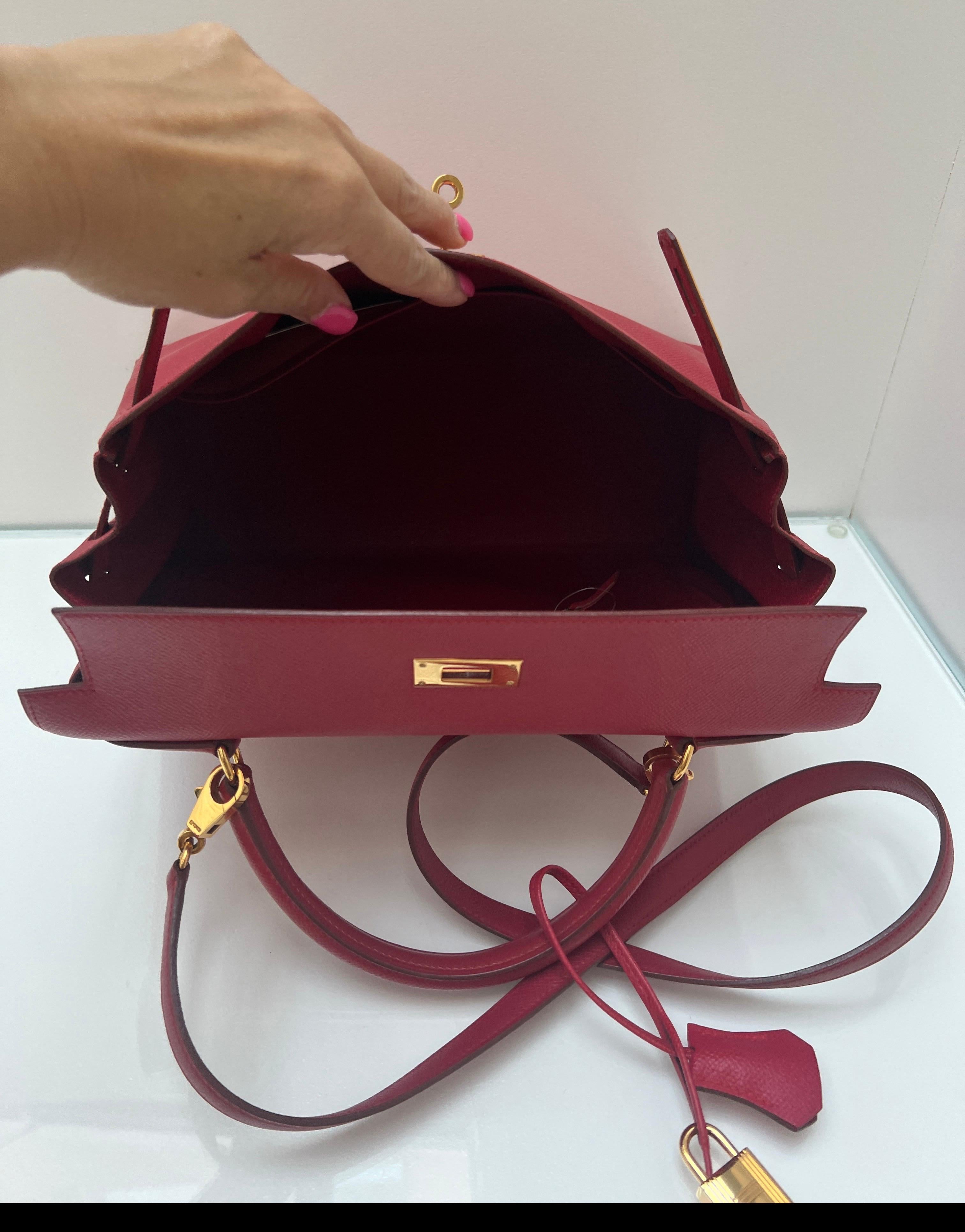 Borsa Hermes Kelly Rouge VIF 32 in vendita 11