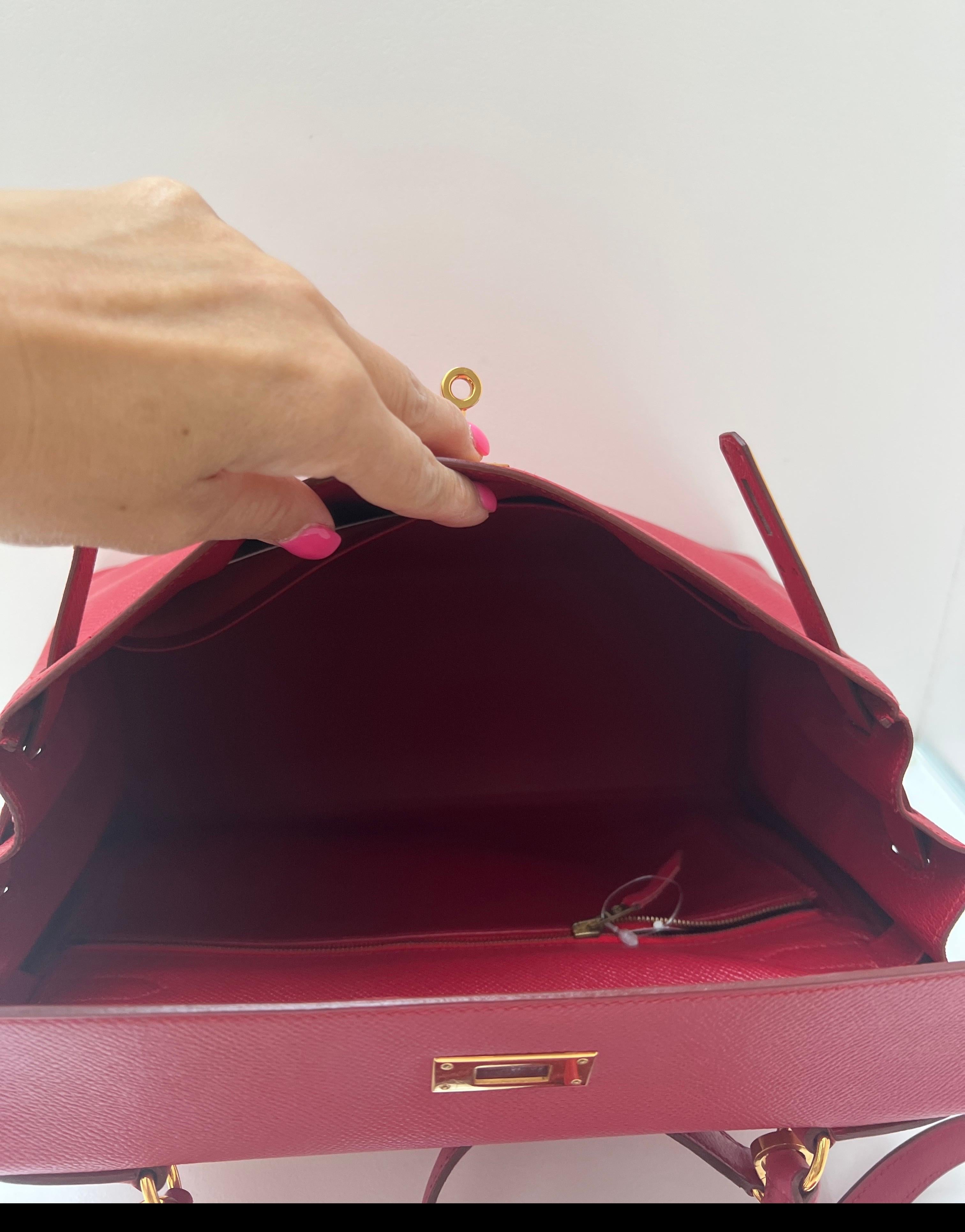 Borsa Hermes Kelly Rouge VIF 32 in vendita 12