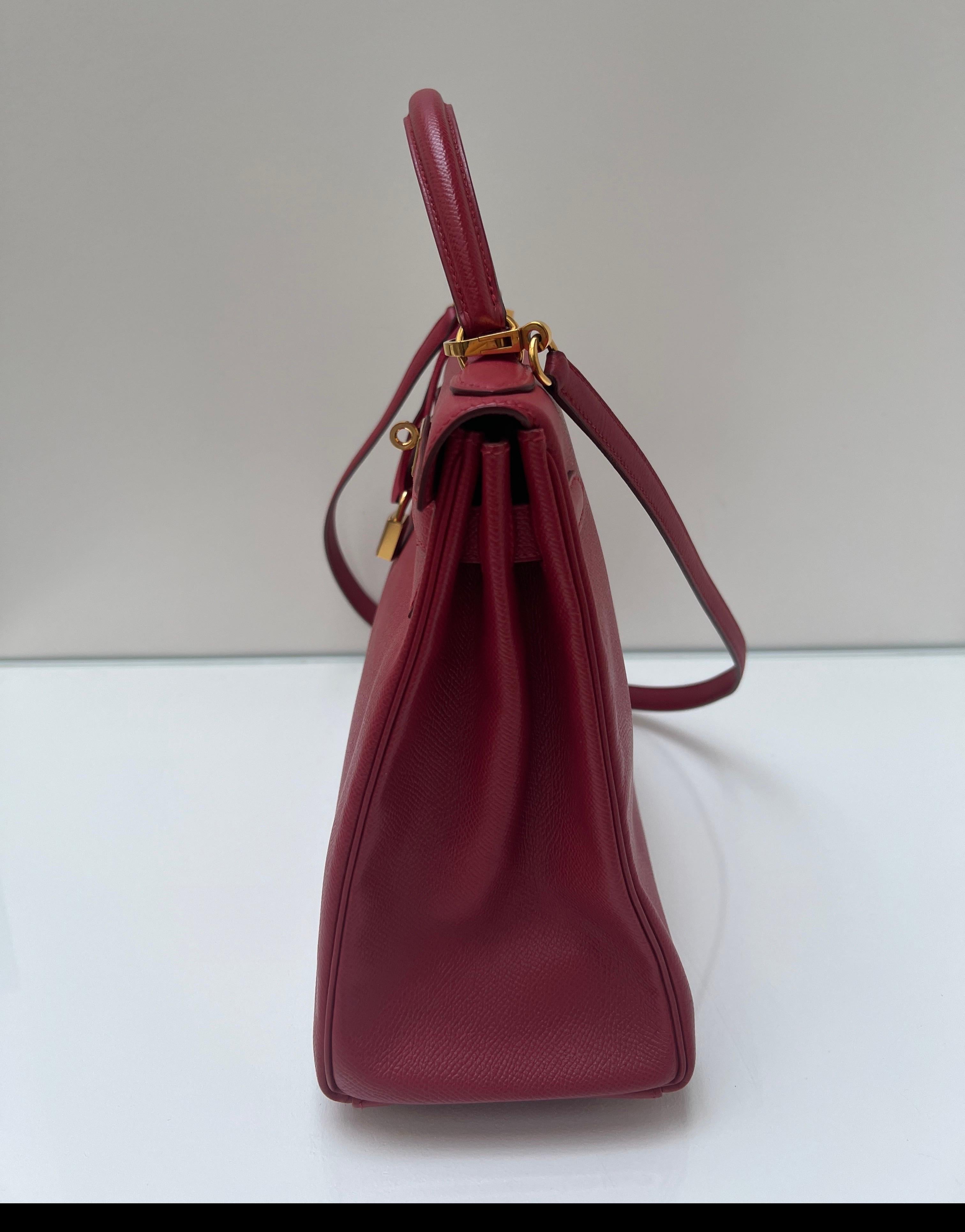 Borsa Hermes Kelly Rouge VIF 32 in vendita 1