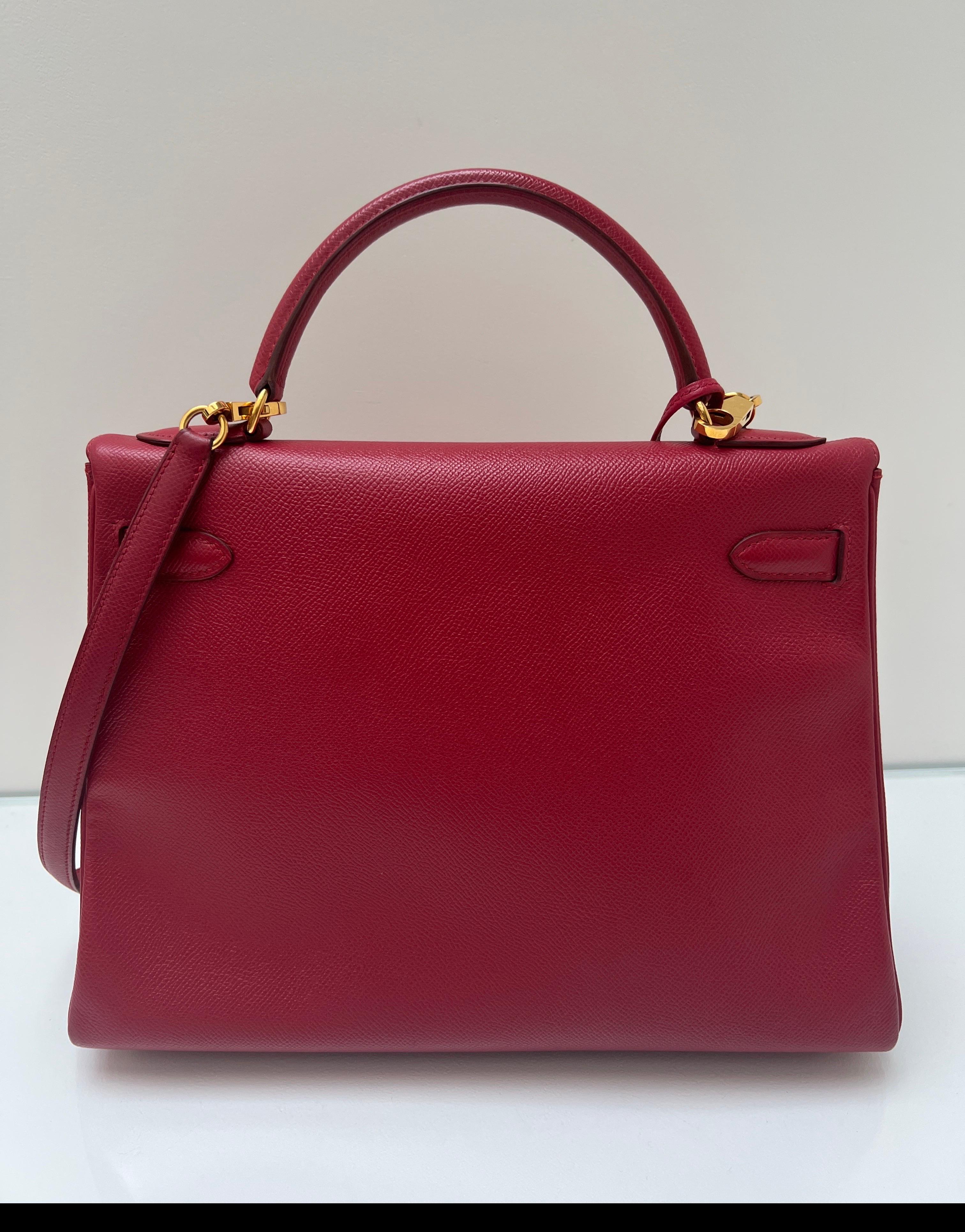 Borsa Hermes Kelly Rouge VIF 32 in vendita 2